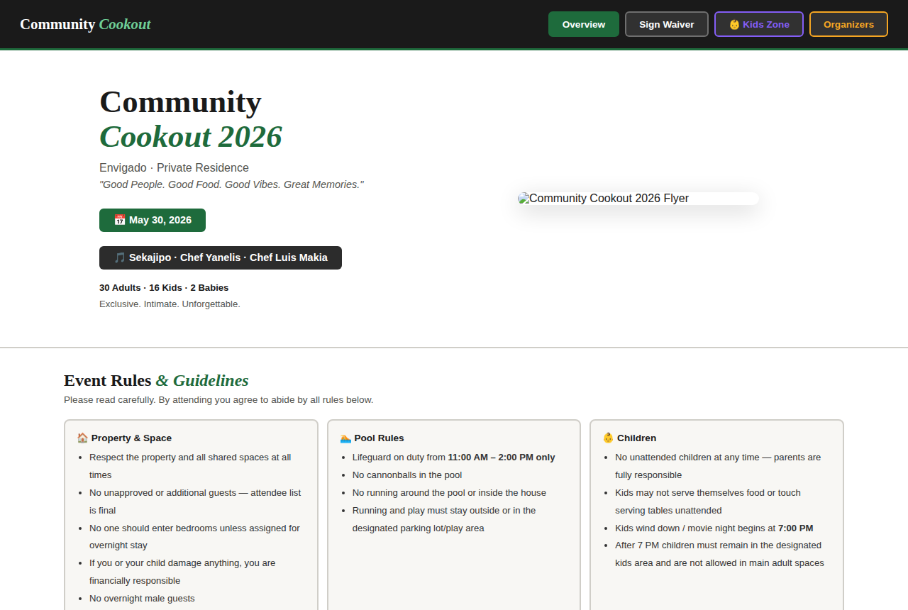 Community Cookout 2026